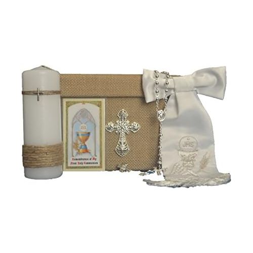  Angel Threads Boutique All in One Holy First Communion Boy 6 Piece Giftset Keepsake ENGLISH in SILVER