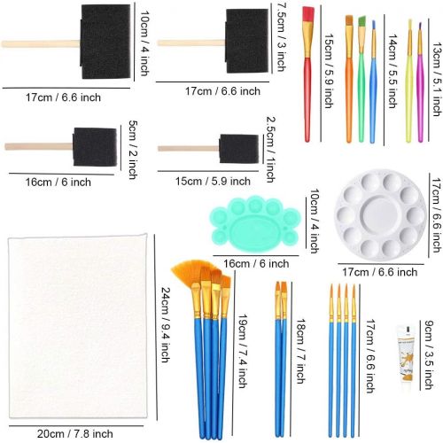  [아마존베스트]Painting Kits for Kids, Angela&Alex Easel Art Set 45 Pcs Acrylic Paint Set for Kids Paint, Tabletop Easel, Paint Brushes Canvas, Painting Pad, Color Mixing Chart Art Supplies Gift