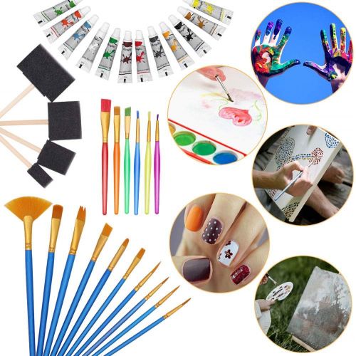  [아마존베스트]Painting Kits for Kids, Angela&Alex Easel Art Set 45 Pcs Acrylic Paint Set for Kids Paint, Tabletop Easel, Paint Brushes Canvas, Painting Pad, Color Mixing Chart Art Supplies Gift