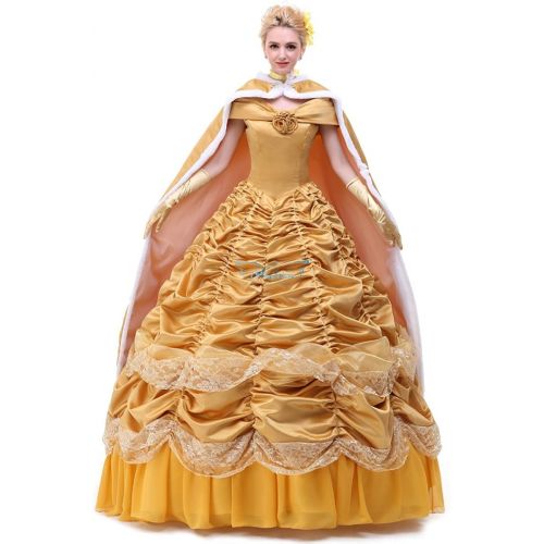  할로윈 용품Angelaicos Womens Layered Prom Dresses Palace Queen Costume Cloak Petticoat