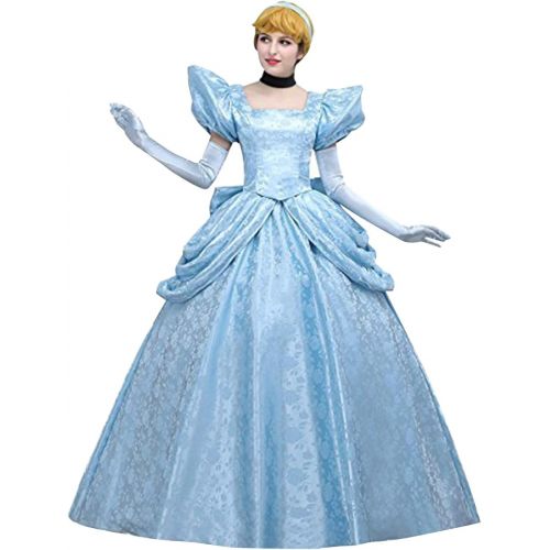  Angelaicos Womens Luxury Light Blue Party Long Dress Costume Ball Gown