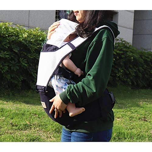  Angelbaby Baby Infant Hip Seat Carrier with pockets, Lightweight Toddler Waist Stool Seat Belt Carrier (Navy Blue)