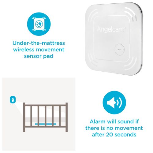  Angelcare AC117 Baby Breathing Monitor with Audio and Wireless Sensor Pad