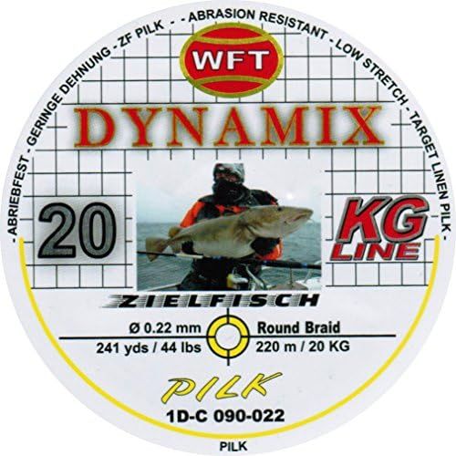  [아마존베스트]WFT Round Dynamix Pilk Yellow 220 m Braided Line for Sea Fishing, Fishing Line for Norway