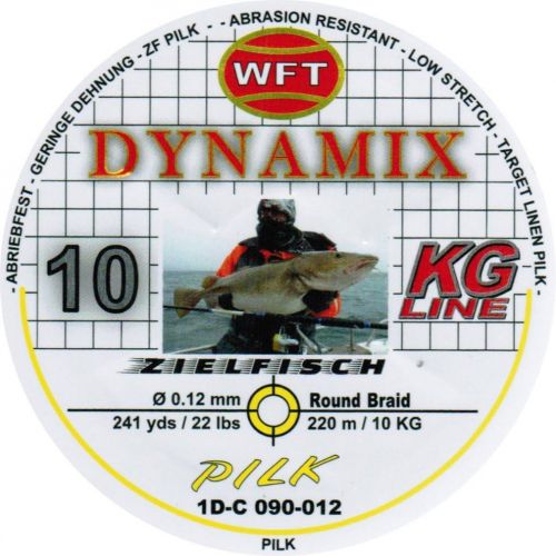  [아마존베스트]WFT Round Dynamix Pilk Yellow 220 m Braided Line for Sea Fishing, Fishing Line for Norway