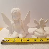 /Angelheartdesigns Fairy DIY Larger Bisque Garden Art Fairy Design Vintage Fairy Ceramic Bisque in Stock Ready to Paint Gift Under 10.00