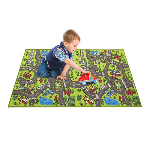  Angels Extra Large 79 x 40! Kids Carpet Playmat Rug | City Life, Great to Play with Cars & Toys - Have Fun! Safe, Learn, Educational -Ideal Gift for Children Baby Bedroom Play Room Game P