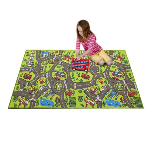  Angels Extra Large 79 x 40! Kids Carpet Playmat Rug | City Life, Great to Play with Cars & Toys - Have Fun! Safe, Learn, Educational -Ideal Gift for Children Baby Bedroom Play Room Game P