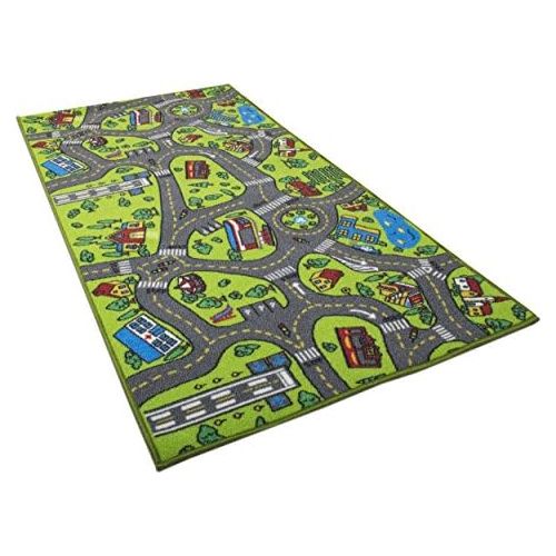  Angels Kids Carpet Playmat Rug City Life Great for Playing with Cars and Toys - Play, Learn and Have Fun Safely - Kids Baby, Children Educational Road Traffic Play Mat, for Bedroom Play R