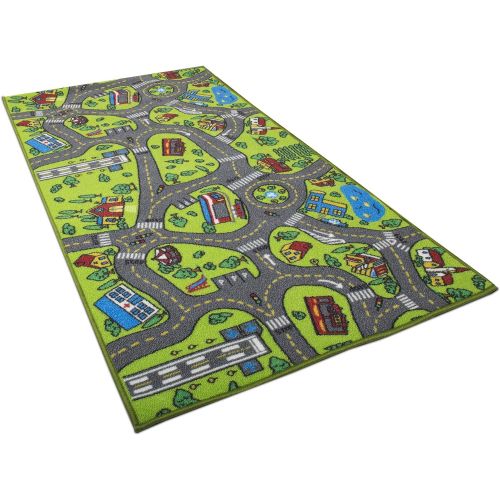  Angels Kids Carpet Playmat Rug City Life Great for Playing with Cars and Toys - Play, Learn and Have Fun Safely - Kids Baby, Children Educational Road Traffic Play Mat, for Bedroom Play R