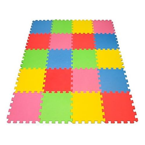  [아마존베스트]Angels 20 XLarge Foam Mats Toy ideal Gift, Colorful Tiles Multi Use, Create & Build A Safe PLay Area Interlocking Puzzle eva Non-Toxic Floor for Children Toddler Infant Kids Baby R