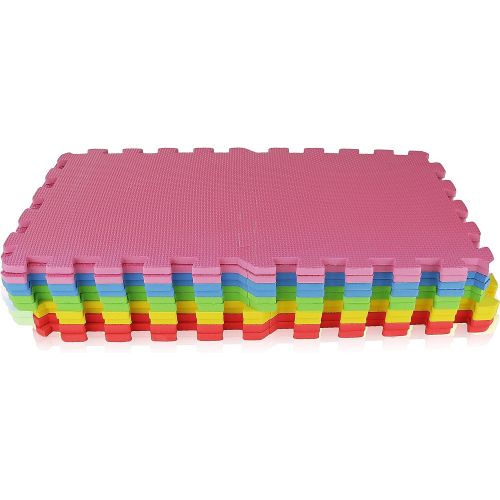  [아마존베스트]Angels 20 XLarge Foam Mats Toy ideal Gift, Colorful Tiles Multi Use, Create & Build A Safe PLay Area Interlocking Puzzle eva Non-Toxic Floor for Children Toddler Infant Kids Baby R