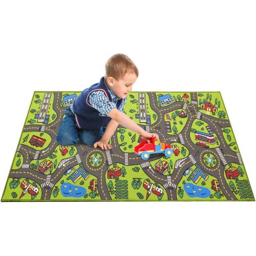  Angels Extra Large 6.6 Feet Long! Kids Carpet Playmat Rug | City Life, Great To Play with Cars & Toys - Have Fun! Safe, Learn, & Educational -Ideal Gift For Children Baby Bedroom Play Roo