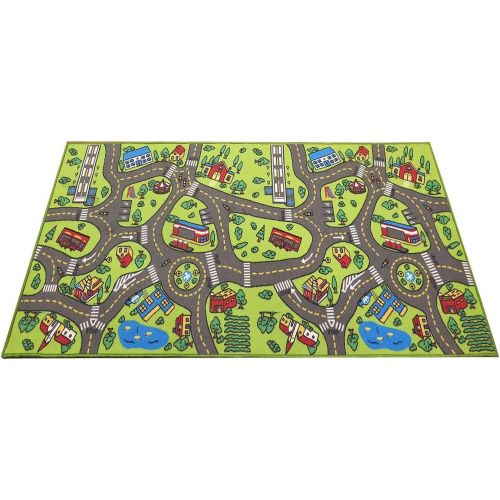  Angelz Extra Large 6.6 Feet Long! Kids Carpet Playmat Rug | City Life, Great to Play with Cars & Toys - Have Fun! Safe, Learn, Educational -Ideal Gift for Children Baby Bedroom Play Room