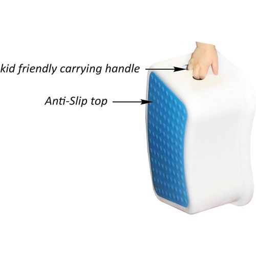  [아마존베스트]Angels Kids Best Friend Boys Blue Step Stool, Take It Along in Bedroom, Kitchen, Bathroom and Living Room. Great For potty Training!