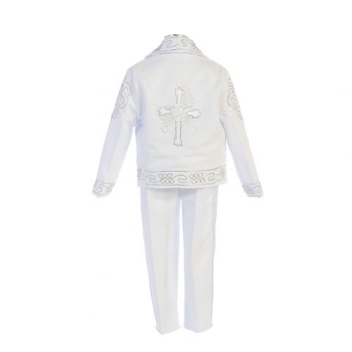  Angels Garment Baby Boys White Dove Cross Motif Charro Baptism Outfit 6-24M