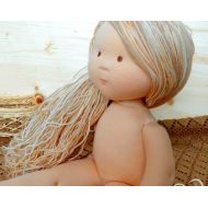 AngelsOfChildhood Naked Waldorf Doll steiner doll Ragdoll With Blond Hair Doll With Long Hair 18 Inch Doll Without Clothes Organic Doll Soft Doll Textile Doll