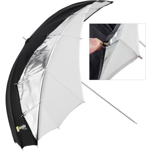  Angler ParaSail Parabolic Umbrella (White with Removable Black/Silver, 60