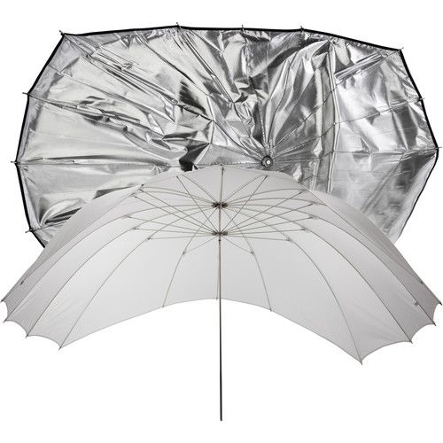  Angler ParaSail Parabolic Umbrella (White with Removable Black/Silver, 88