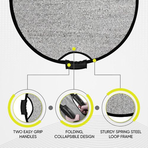  Angler Wind-Resistant Collapsible Reflector (Silver, 52