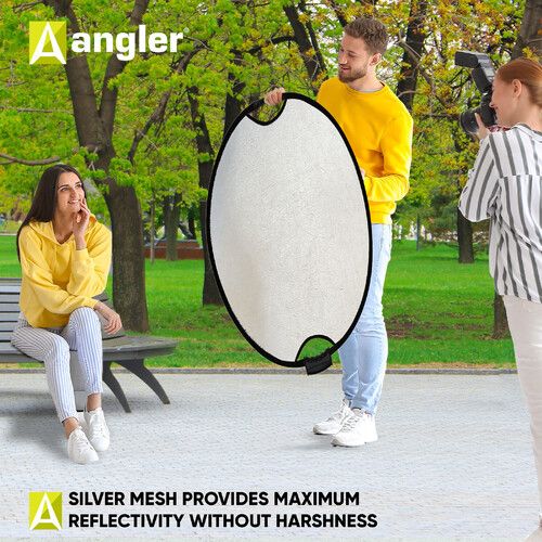  Angler Wind-Resistant Collapsible Reflector (Silver, 52