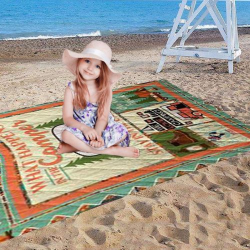  Angoo Weardear Creative Printed Camping Blanket Rectangle Beach Pad Portable Outdoor Picnic Mat