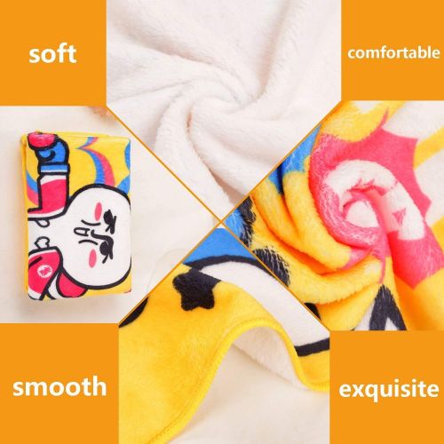 Angoueleven Doodle,Soft Blanket Microfiber Cinema Items Combined in an Abstract Style Popcorn Movie Reel The End Theatre Masks Lightweight Plush Throws 60x50