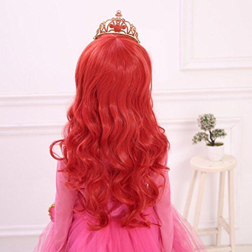  Ani·Lnc 24 Long Wavy Red Synthetic Cosplay Hair Wig For Children
