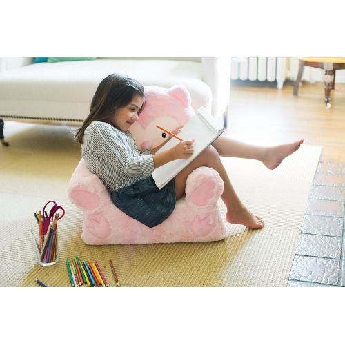  Animal Adventure | Sweet Seats | Pink Owl Childrens Plush Chair