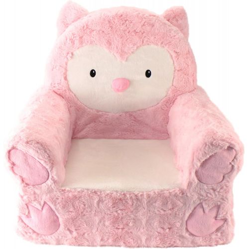  Animal Adventure | Sweet Seats | Pink Owl Childrens Plush Chair