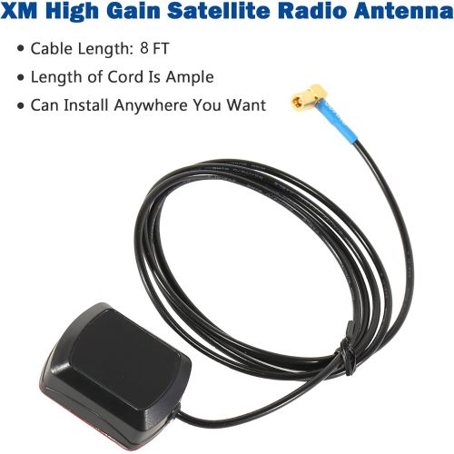 Anina 8 Ft SiriusXM Satellite Radio Antenna for Sirius XM Radio Receiver with Magnetic Compatible with Home/Car Cradle Lynx Edge MiRGE XMp3 Inno AirWare XMp3i Xpress Onyx XR9