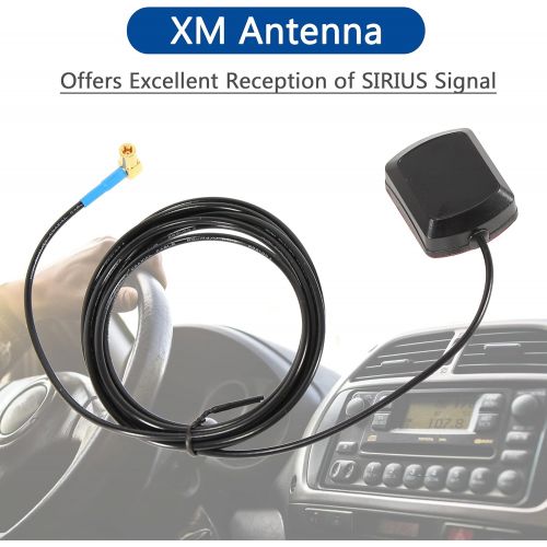  Anina 8 Ft SiriusXM Satellite Radio Antenna for Sirius XM Radio Receiver with Magnetic Compatible with Home/Car Cradle Lynx Edge MiRGE XMp3 Inno AirWare XMp3i Xpress Onyx XR9