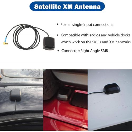  Anina 8 Ft SiriusXM Satellite Radio Antenna for Sirius XM Radio Receiver with Magnetic Compatible with Home/Car Cradle Lynx Edge MiRGE XMp3 Inno AirWare XMp3i Xpress Onyx XR9