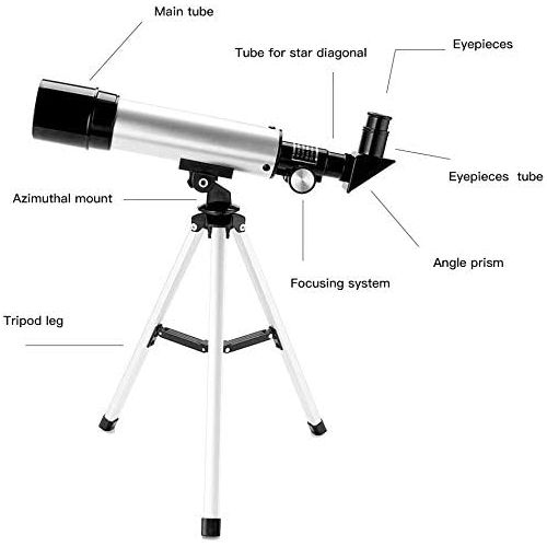  [아마존베스트]Telescope for Kids,Anipro Educational Toy for Beginners Science Tools with Tripod and 3 Magnification Eyepieces 360/50mm Spotting Scope