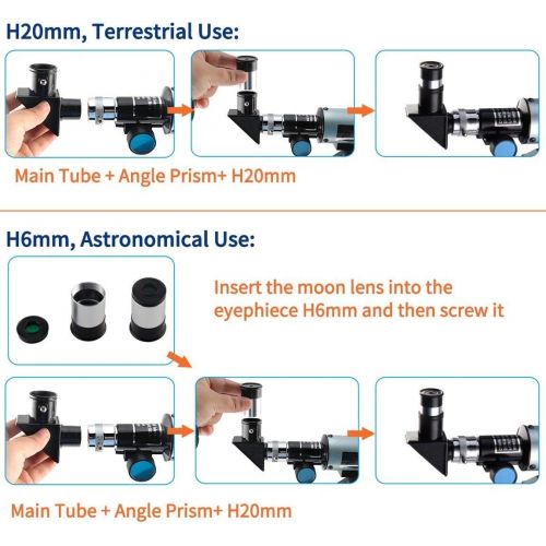  [아마존베스트]Telescope for Kids,Anipro Educational Toy for Beginners Science Tools with Tripod and 3 Magnification Eyepieces 360/50mm Spotting Scope