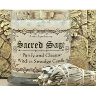 AnitaApothecaryShop Sacred Sage ~ Witches Smudge Candle, Sacred Sage Smudge, Sage Candle, Anita Apothecary, Floral Smudge, Empath Oil, Moonstone Oil, Gypsy