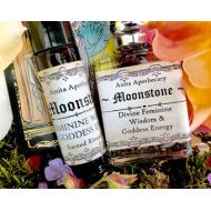 AnitaApothecaryShop Moonstone Oil-Feminine Wisdom and Goddess Energy-Witchcrafted, witch, pagan, ritual oil, witch oil, altar full moon, Moon Goddess Oil Magick