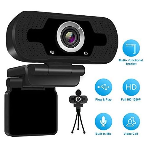  [아마존베스트]Anivia 1080p HD Webcam W8, USB Desktop Laptop Camera, Mini Plug and Play Video Calling Computer Camera, Built-in Mic, Flexible Rotatable Clip