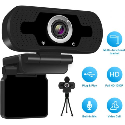  [아마존베스트]Anivia 1080p HD Webcam W8, USB Desktop Laptop Camera, Mini Plug and Play Video Calling Computer Camera, Built-in Mic, Flexible Rotatable Clip