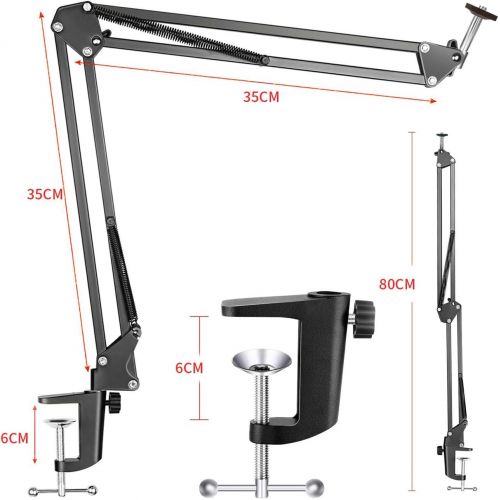  [아마존베스트]Anivia Webcam Clamp Mount Desktop Webcam Stand 28 inch Flexible Adjustable Suspension Boom Scissor Long Arm Swivel Holder for Webcam C922 C930 C920