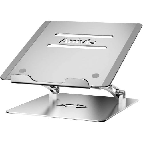  Adjustable Laptop Stand, Anivia Foldable Ergonomic Aluminum Computer Stand Holder with Heat-Vent, Laptop Riser Compatible with MacBook Air Pro, HP, Dell,Lenovo, All Notebook 10-17