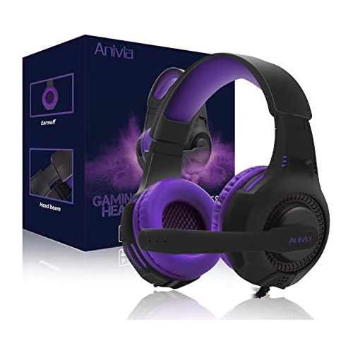  Anivia PC Gaming Headsets PS4 Headset for Xbox One - AH68 Wired Stereo Over Ear Gaming Headphone with Microphone for PC Computer, MAC Laptop, Playstation 4, Xbox One Controller, Phones,Ta