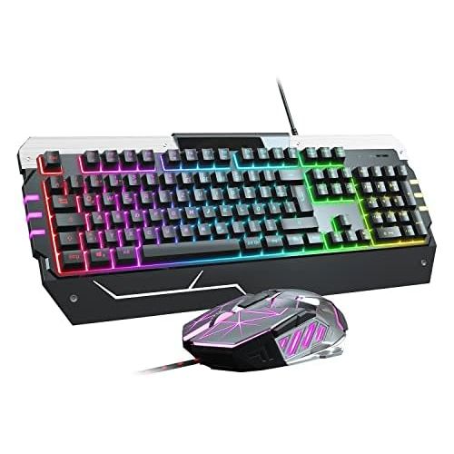  [아마존베스트]Anivia Gaming Keyboard and Mouse Set LED Backlight 19 Keys Anti-Ghosting Wired Keyboard PC / Laptop