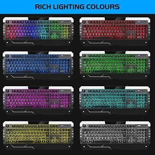  [아마존베스트]Anivia Gaming Keyboard and Mouse Set LED Backlight 19 Keys Anti-Ghosting Wired Keyboard PC / Laptop