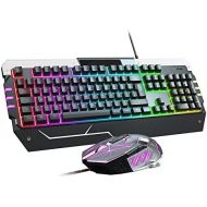 [아마존베스트]Anivia Gaming Keyboard and Mouse Set LED Backlight 19 Keys Anti-Ghosting Wired Keyboard PC / Laptop