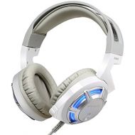 Anivia GranVela G926 Lightweight USB 7.1 Digital Surround Sound Stereo Gaming Headset WITH Microphone, Volume Control and LED Night for PC, Mobile Devices (White)