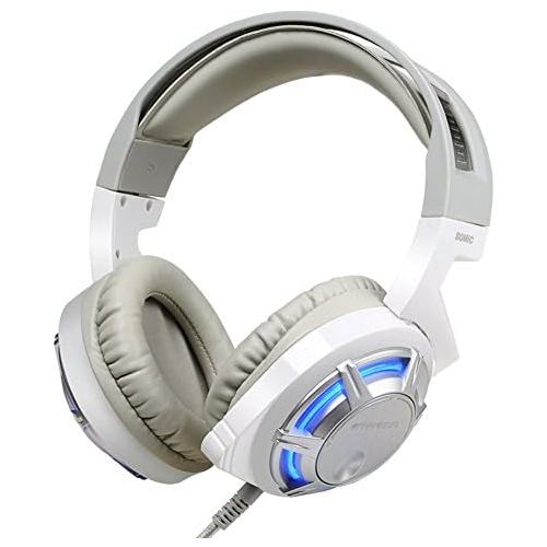  Anivia GranVela G926 Lightweight USB 7.1 Digital Surround Sound Stereo Gaming Headset WITH Microphone, Volume Control and LED Night for PC, Mobile Devices (White)