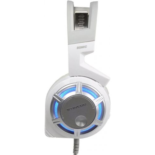  Anivia GranVela G926 Lightweight USB 7.1 Digital Surround Sound Stereo Gaming Headset WITH Microphone, Volume Control and LED Night for PC, Mobile Devices (White)