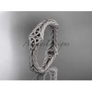 AnjaysDesigns Platinum Matte Finish Celtic Rope Wedding Band - Platinum - Promise Ring - Rope Ring - Womens Wedding Ring - Anniversary Gift