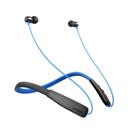 앤커 Anker SoundBuds Rise Bluetooth Headphones, Wireless Lightweight Neckband Headset, IPX5 Water Resistant Sport Earbuds with CVC 6.0 Noise Cancelling and Built-in Mic (Black)